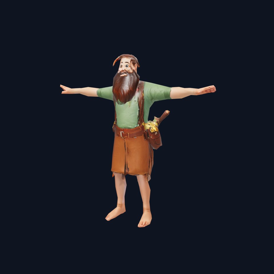 Fantasy Dwarf Character Model Pack with Detailed Accessories